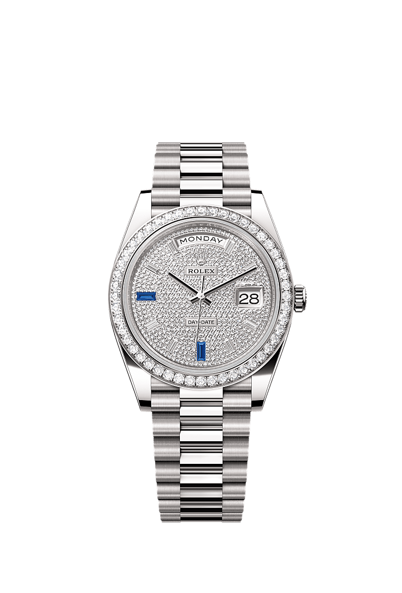 Rolex Day-Date 40 40 mm white gold and diamonds 228349rbr-0036