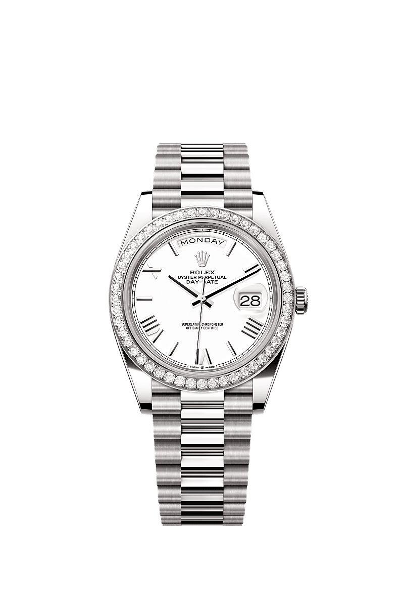 Rolex Day-Date 40 40 mm white gold and diamonds 228349rbr-0039