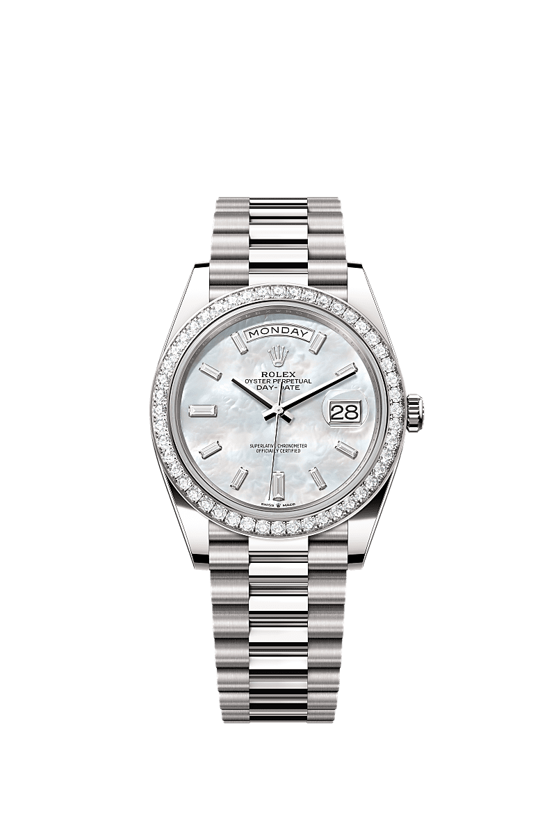 Rolex Day-Date 40 40 mm white gold and diamonds 228349rbr-0046