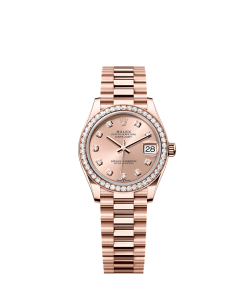 Rolex Datejust 31  31 mm  Everose gold and diamonds 278285rbr-0025