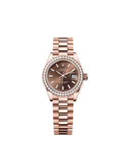 Rolex Lady-Datejust  28 mm  Everose gold and diamonds 279135rbr-0005
