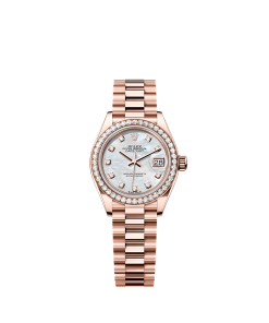 Rolex Lady-Datejust  28 mm  Everose gold and diamonds 279135rbr-0010