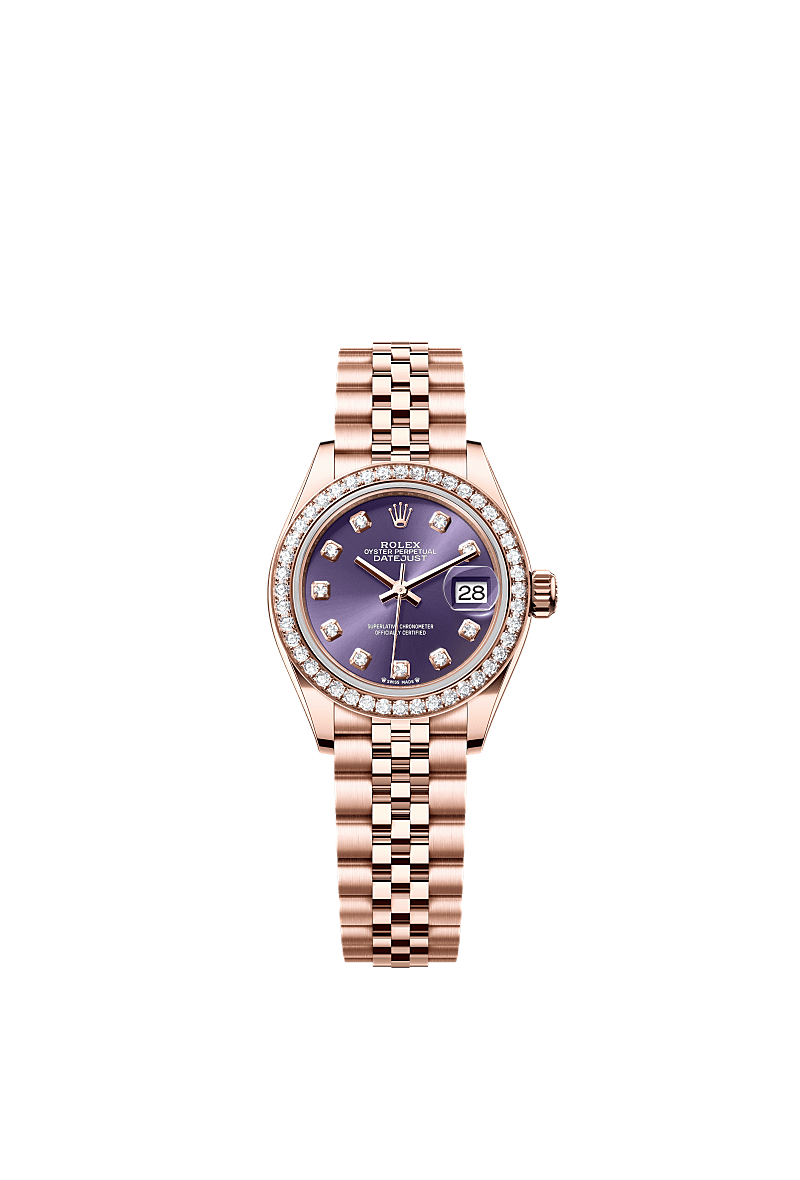 Rolex Lady-Datejust 28 mm Everose gold and diamonds 279135rbr-0011