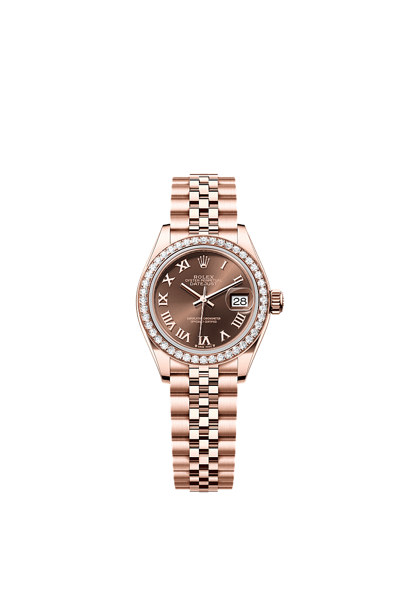 Rolex Lady-Datejust 28 mm Everose gold and diamonds 279135rbr-0012