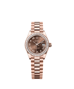 Rolex Lady-Datejust  28 mm  Everose gold and diamonds 279135rbr-0016