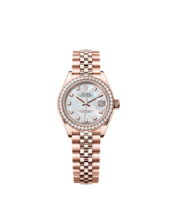 Rolex Lady-Datejust  28 mm  Everose gold and diamonds 279135rbr-0019