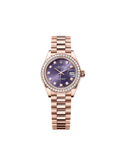 Rolex Lady-Datejust  28 mm  Everose gold and diamonds 279135rbr-0020