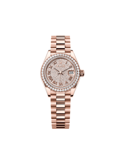 Rolex Lady-Datejust  28 mm  Everose gold and diamonds 279135rbr-0021