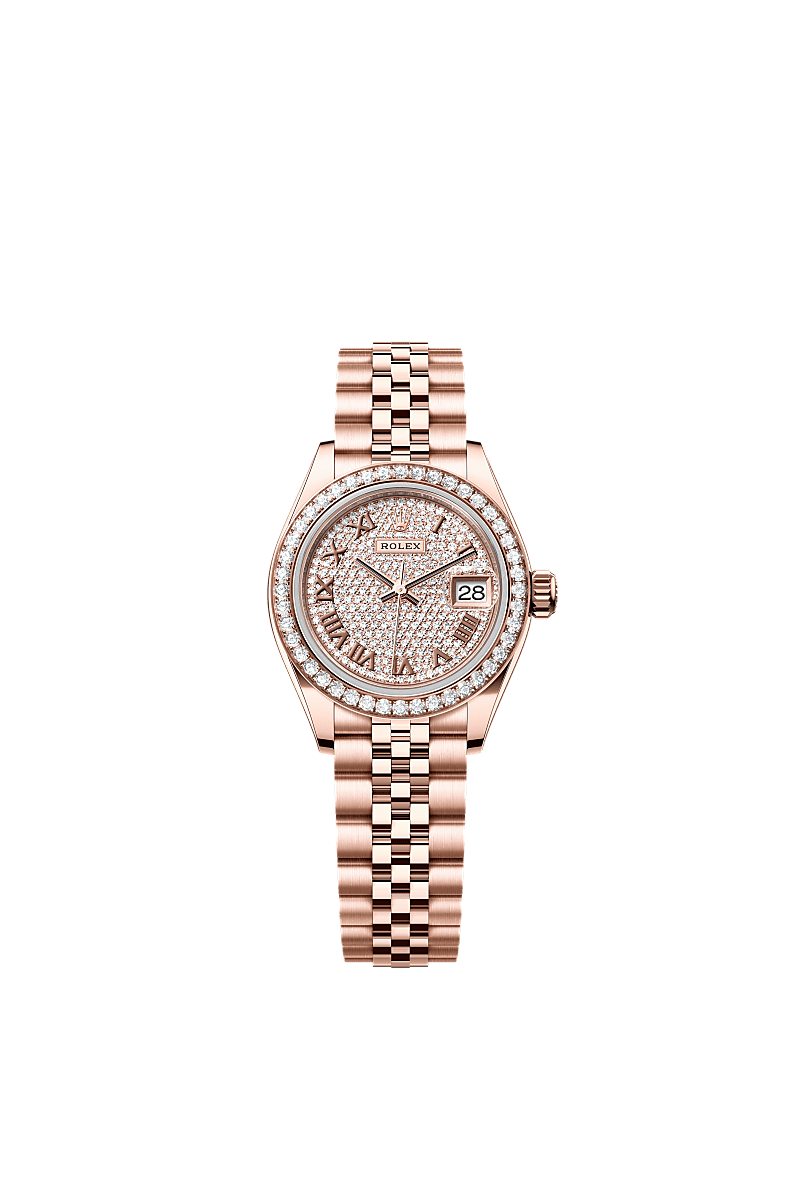 Rolex Lady-Datejust 28 mm Everose gold and diamonds 279135rbr-0022