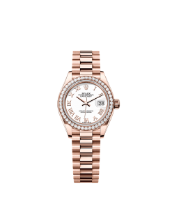 Rolex Lady-Datejust  28 mm  Everose gold and diamonds 279135rbr-0023