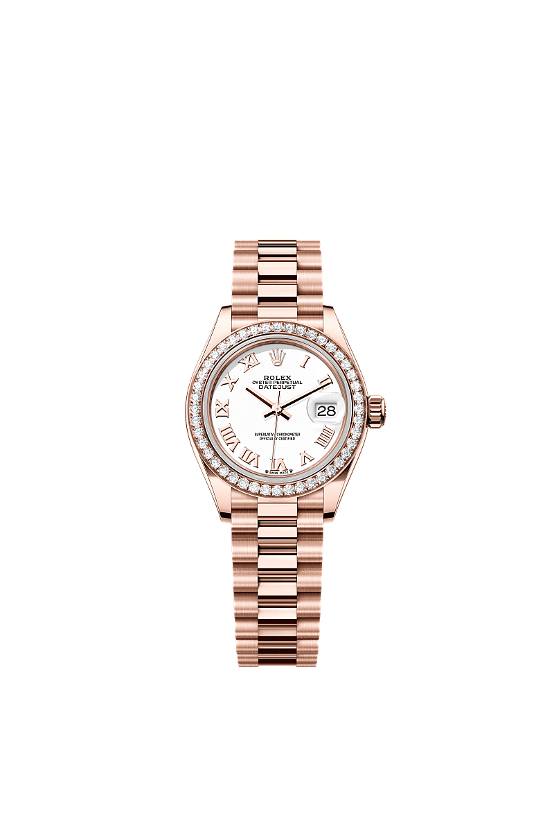 Rolex Lady-Datejust 28 mm Everose gold and diamonds 279135rbr-0023