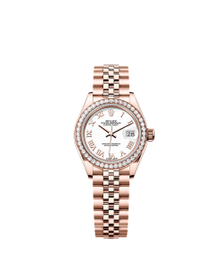 Rolex Lady-Datejust  28 mm  Everose gold and diamonds 279135rbr-0024