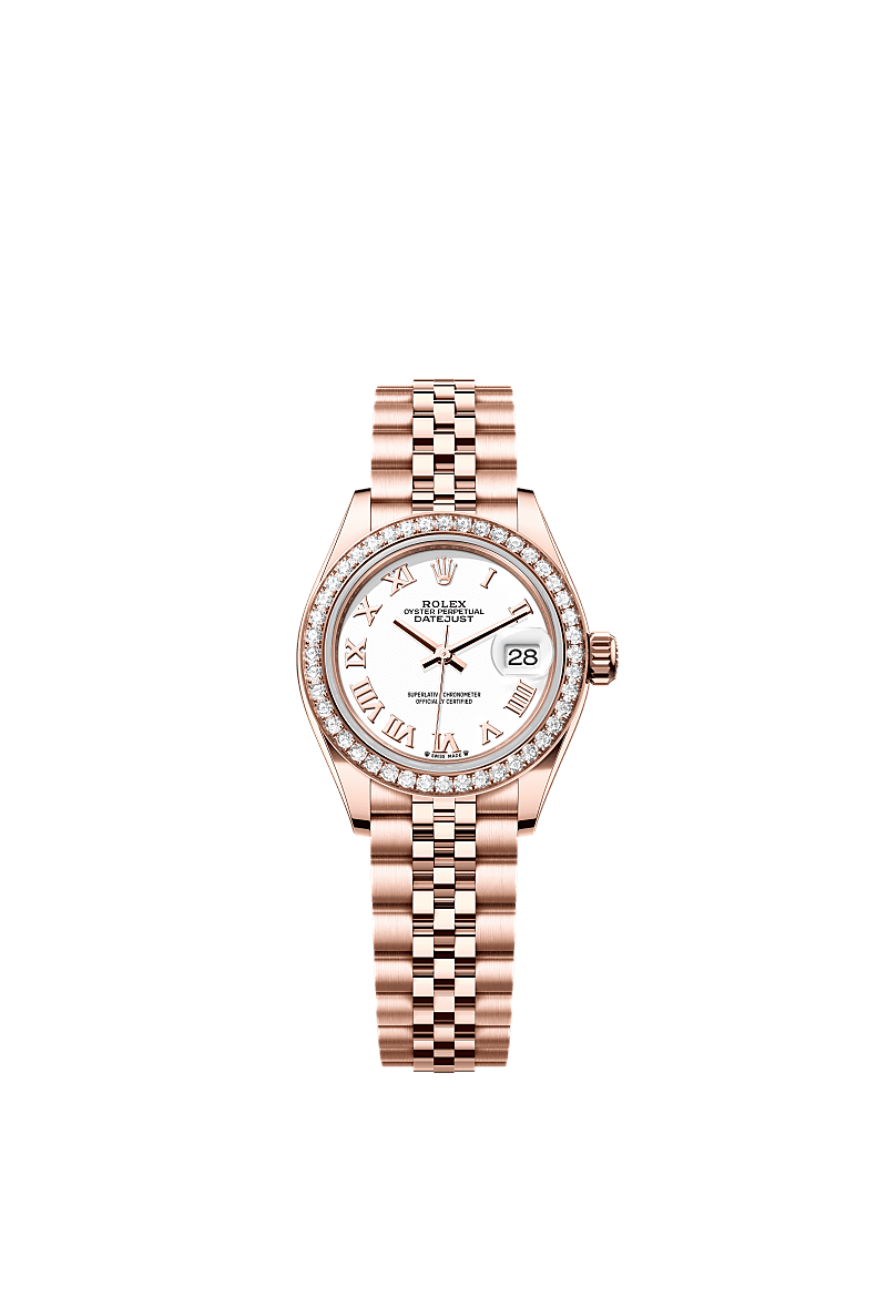 Rolex Lady-Datejust 28 mm Everose gold and diamonds 279135rbr-0024