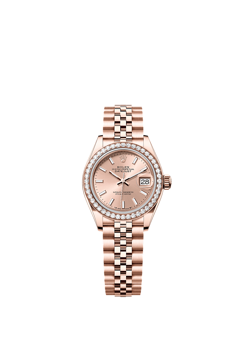 Rolex Lady-Datejust 28 mm Everose gold and diamonds 279135rbr-0026
