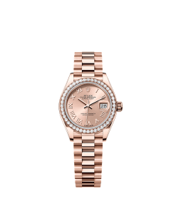 Rolex Lady-Datejust  28 mm  Everose gold and diamonds 279135rbr-0027