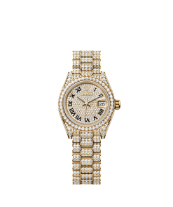 Rolex Lady-Datejust  28 mm  yellow gold and diamonds 279458rbr-0001