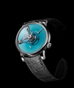 Alternative view of LM101 MB&F x H. Moser Aqua Blue