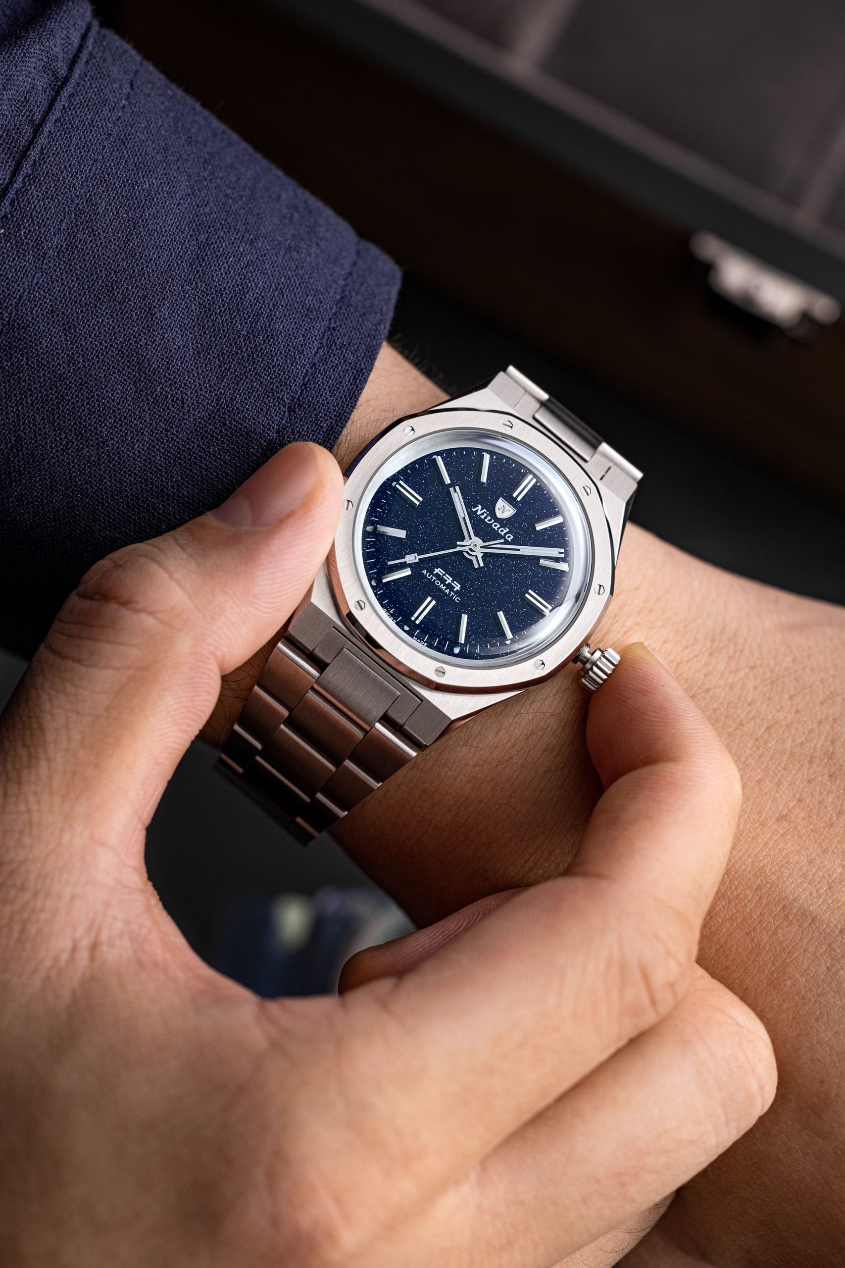 F77 Stainless Steel Dark Blue Aventurine - Image 3