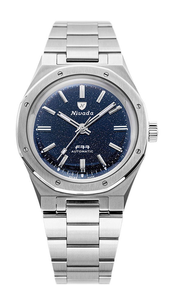 F77 Stainless Steel Dark Blue Aventurine