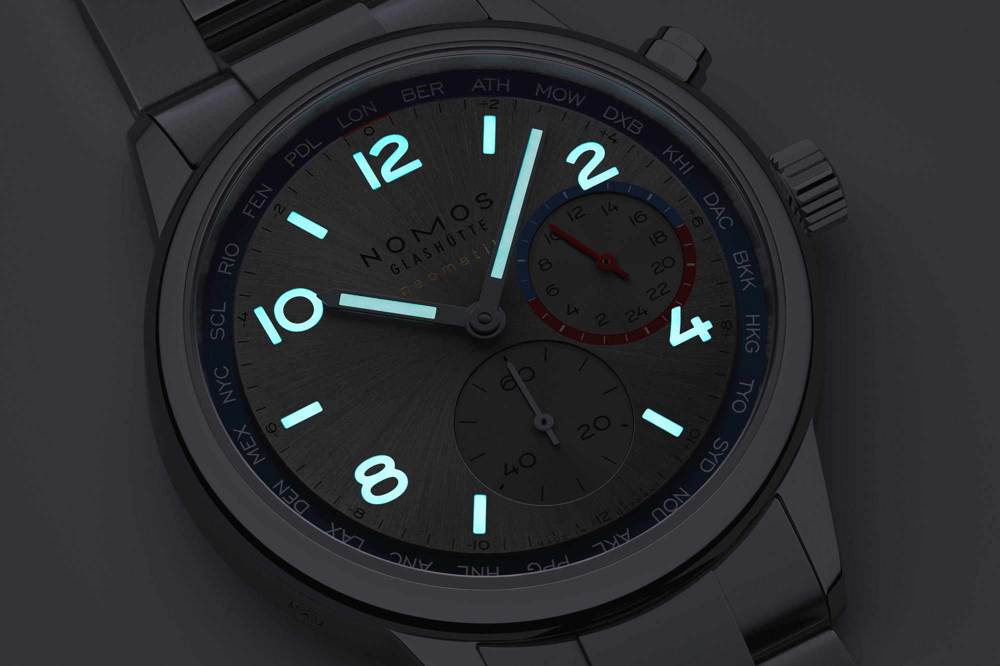Club Sport neomatik Worldtimer silver - Image 7