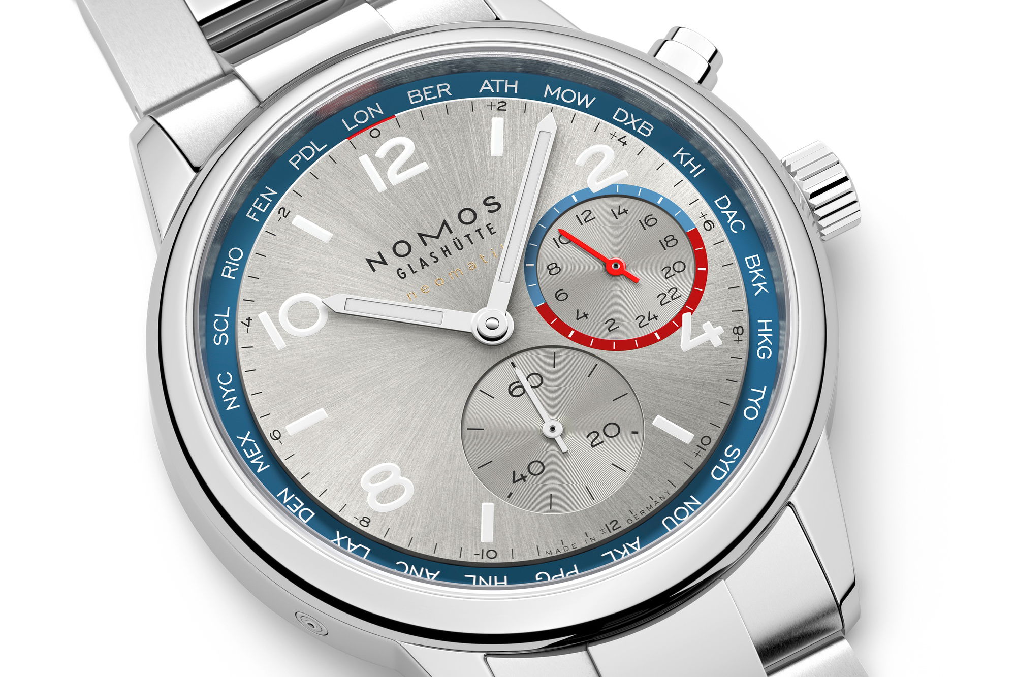 Club Sport neomatik Worldtimer silver - Image 10
