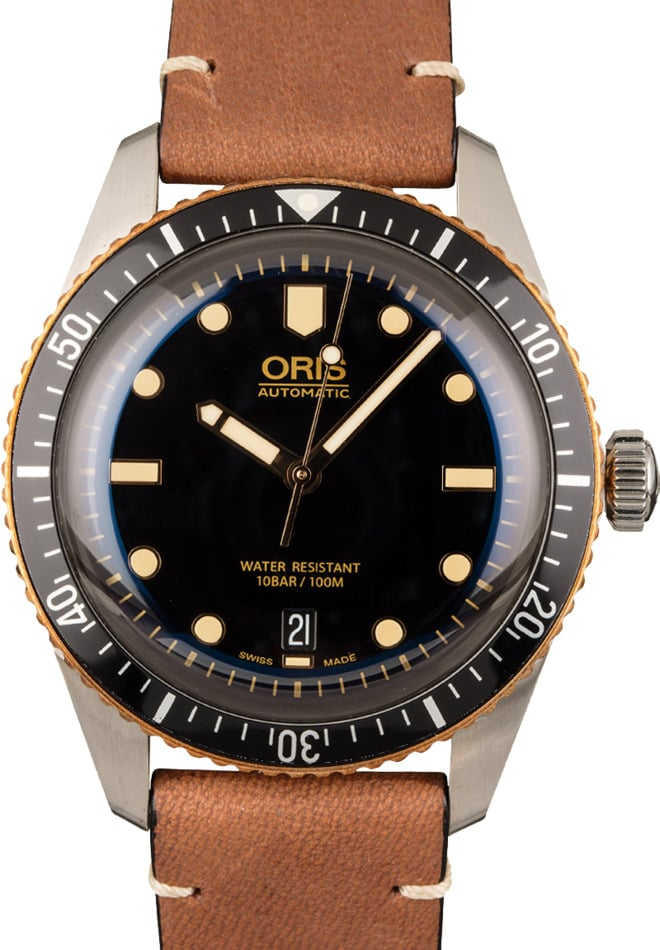 HandMade The Oris Divers Sixty-Five Steel & Bronze