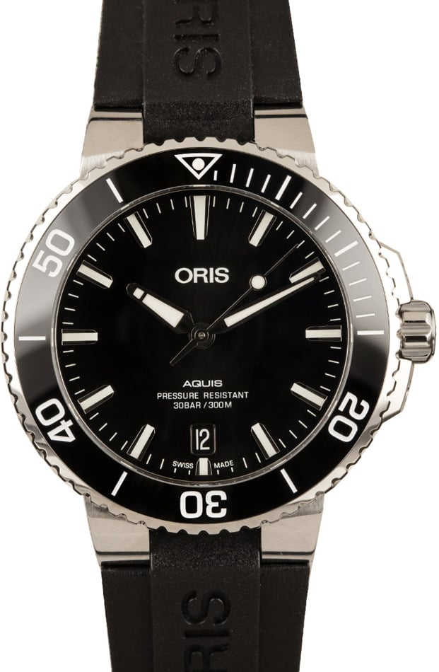 HandMade The Oris Aquis 39.5MM Black Rubber Strap