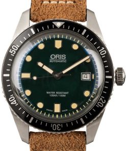 HandMade The Mens Oris Divers Sixty-Five Green Dial