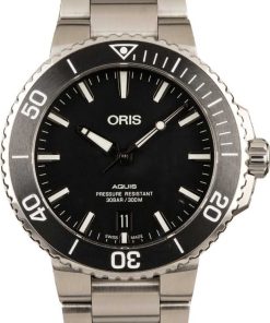 HandMade The Oris Aquis Date Black Dial Stainless Steel