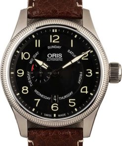 HandMade The Oris Big Crown Small Second, Pointer Day Leather Band