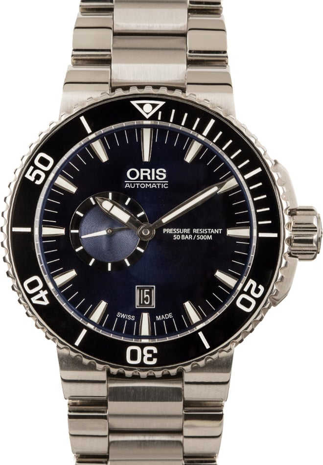 HandMade The Oris Aquis Date Blue Dial Stainless Steel