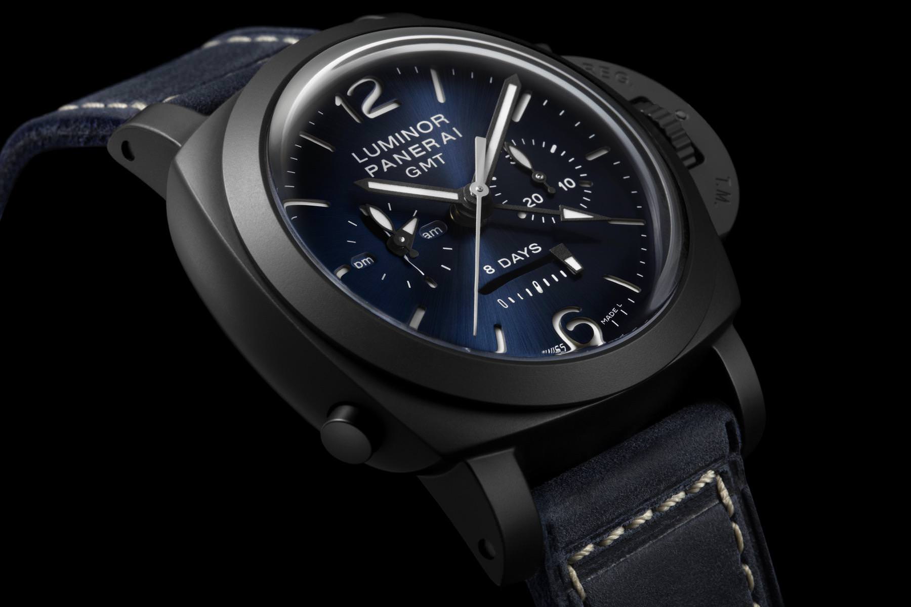 Luminor Chrono Monopulsante 8 Giorni GMT Blu Notte - Image 2