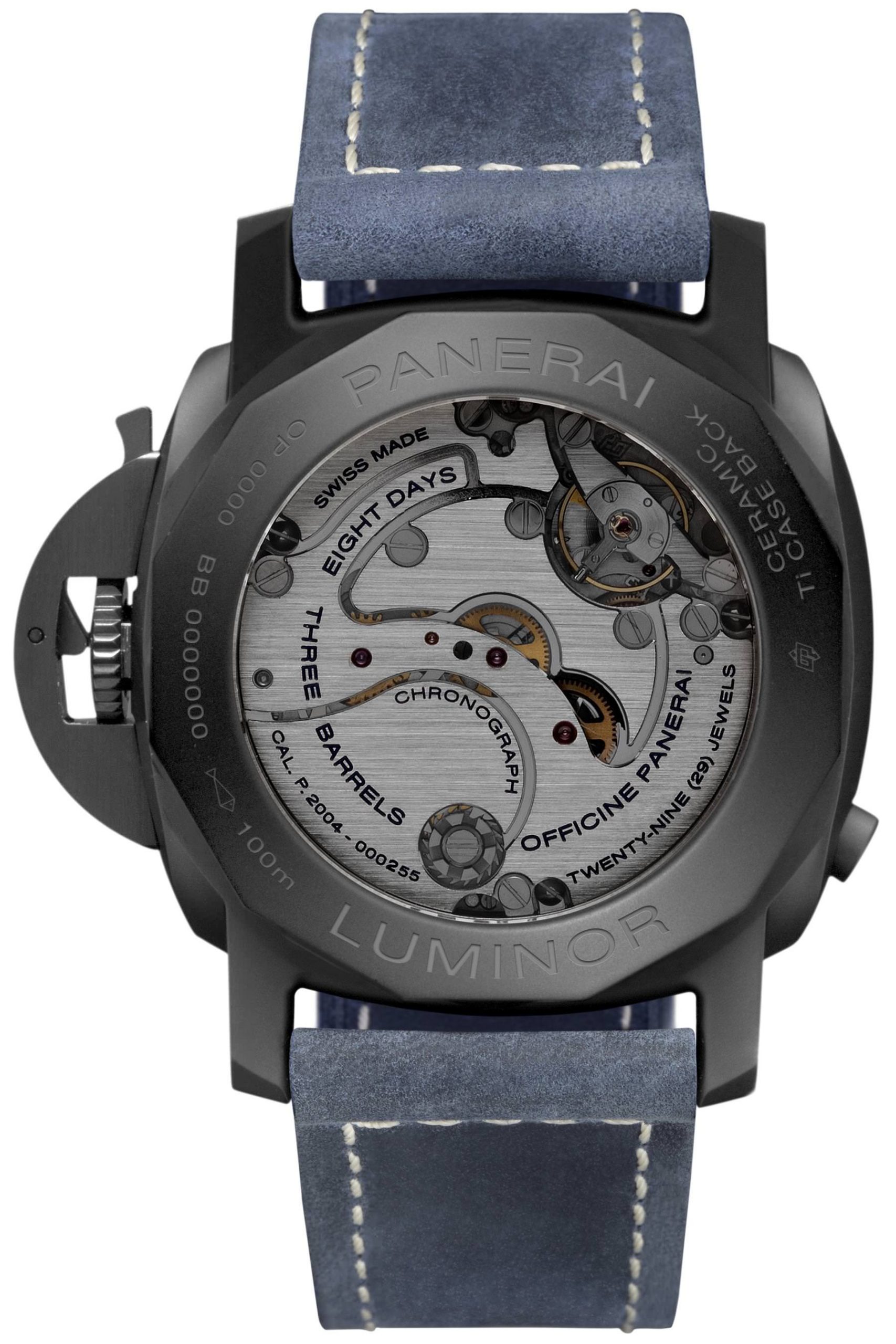 Luminor Chrono Monopulsante 8 Giorni GMT Blu Notte - Image 4