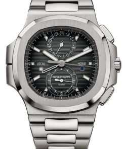 Patek Philippe Nautilus Travel Time Chronograph/ Stainless Steel/ Black Graduated Dial (Ref# 5990/1A-001)