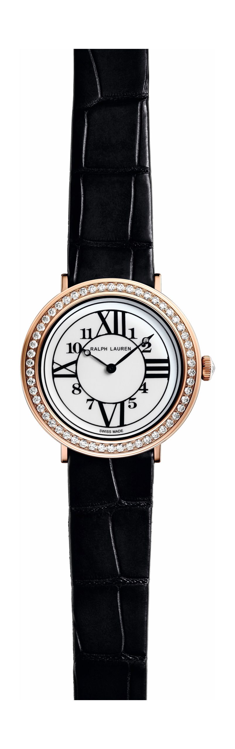 Rl888 32mm Rose Gold With Diamond Row