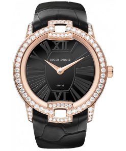 Velvet Pink Gold – Black Alligator Strap