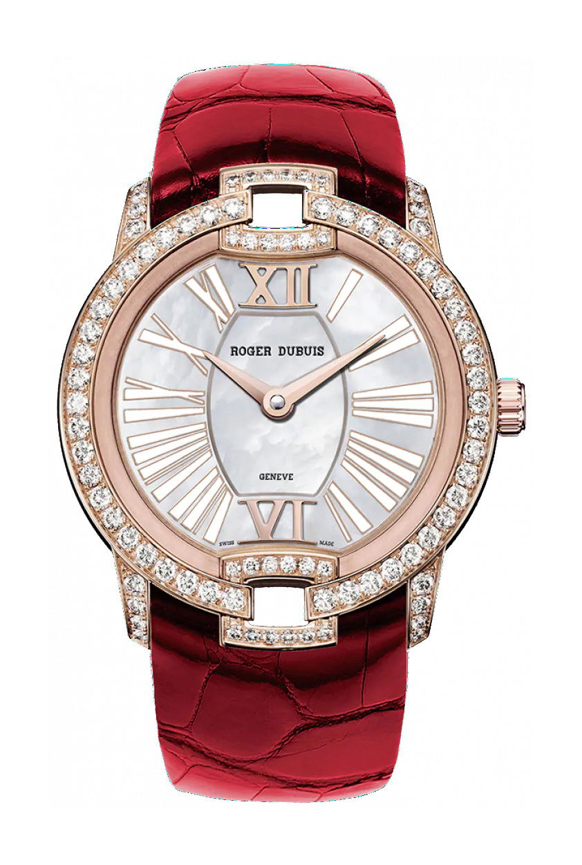 Velvet Pink Gold – Red Alligator Strap