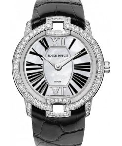 Velvet White Gold -Black Alligator Strap