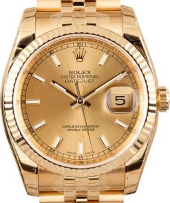HandMade The Unworn Rolex Datejust 116238 Yellow Gold Jubilee Band