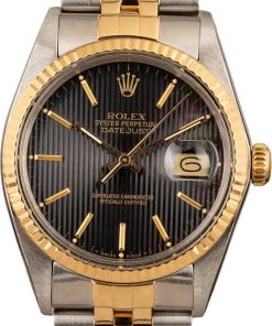 HandMade The Rolex Datejust 16013 Black Tapestry Dial