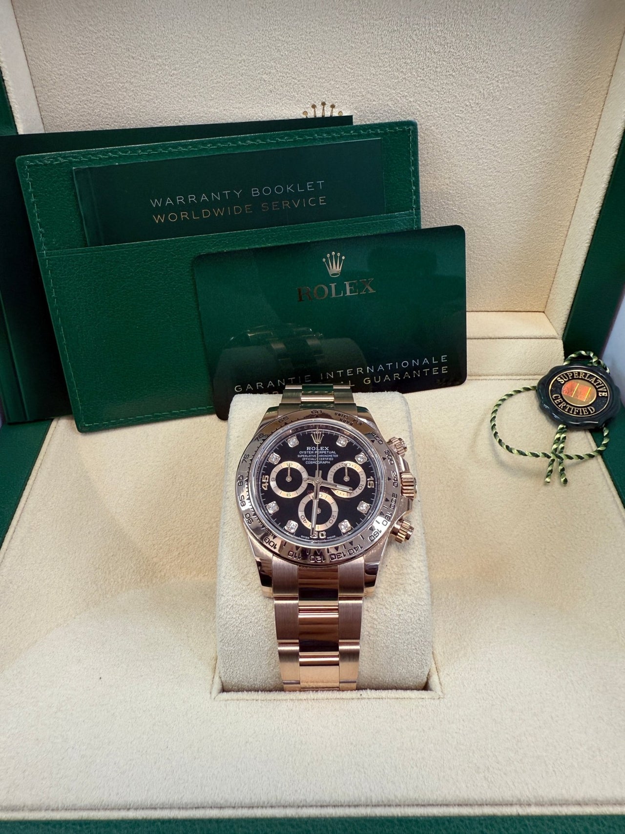 Rolex Cosmograph Daytona 40mm Everose Gold Diamond Markers (Ref#116505) - Image 2
