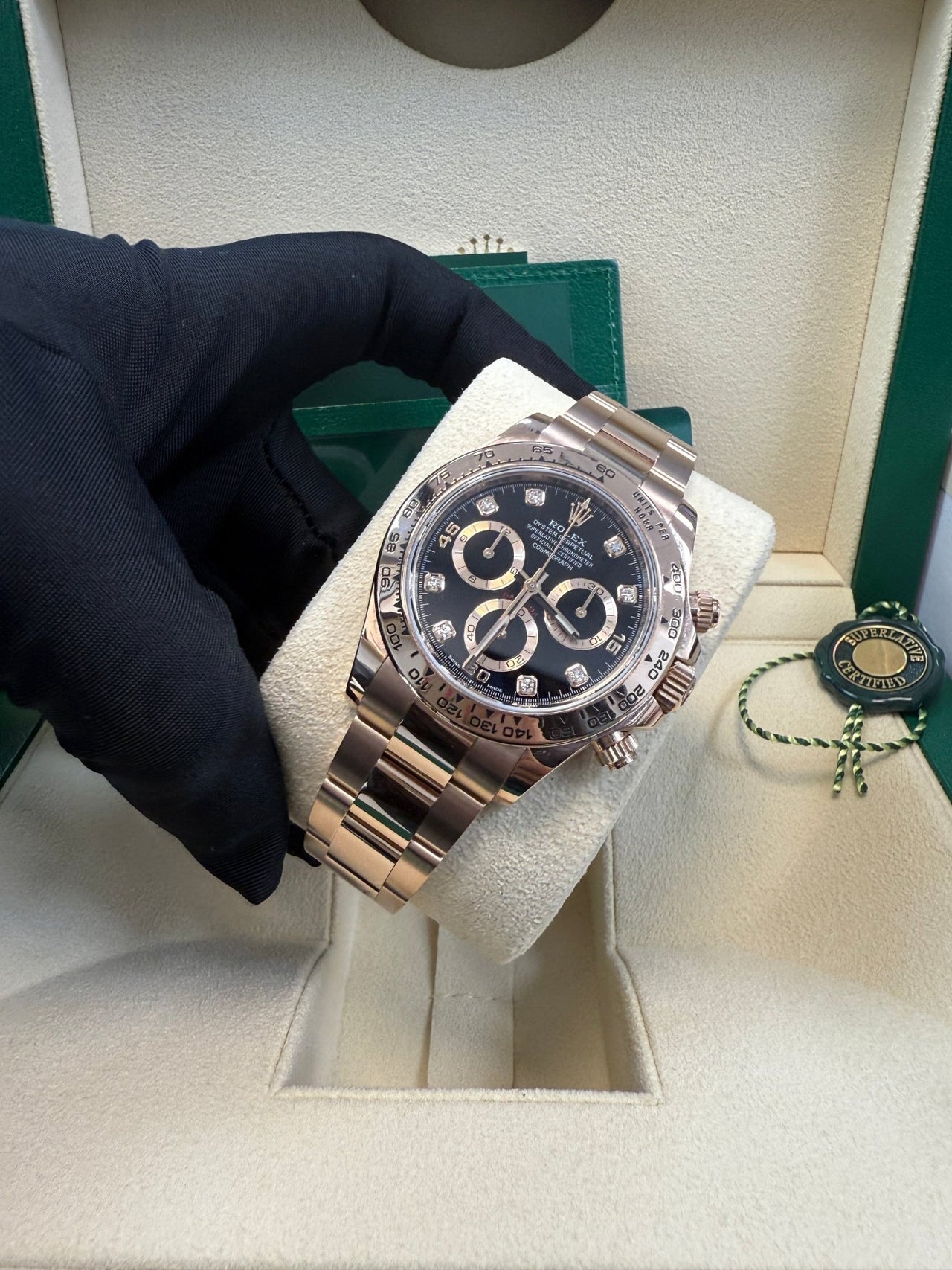 Rolex Cosmograph Daytona 40mm Everose Gold Diamond Markers (Ref#116505) - Image 11