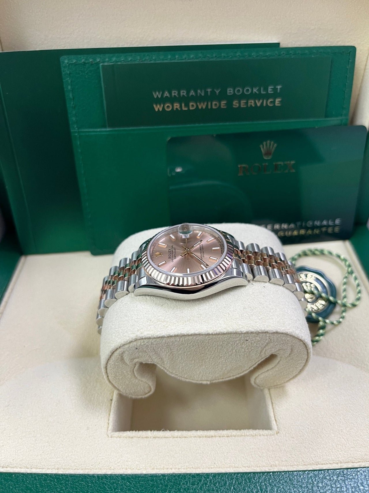 Rolex Datejust 31 Steel and Rose Gold Jubilee Bracelet / Index Pink Dial 278271 - Image 6