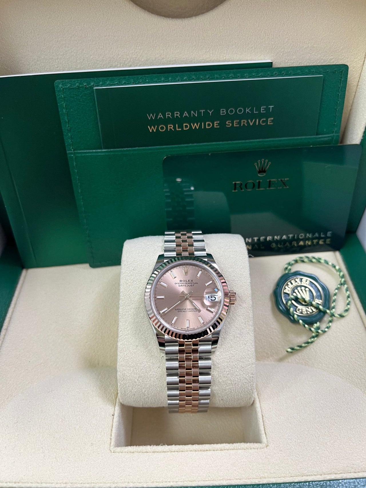 Rolex Datejust 31 Steel and Rose Gold Jubilee Bracelet / Index Pink Dial 278271 - Image 2