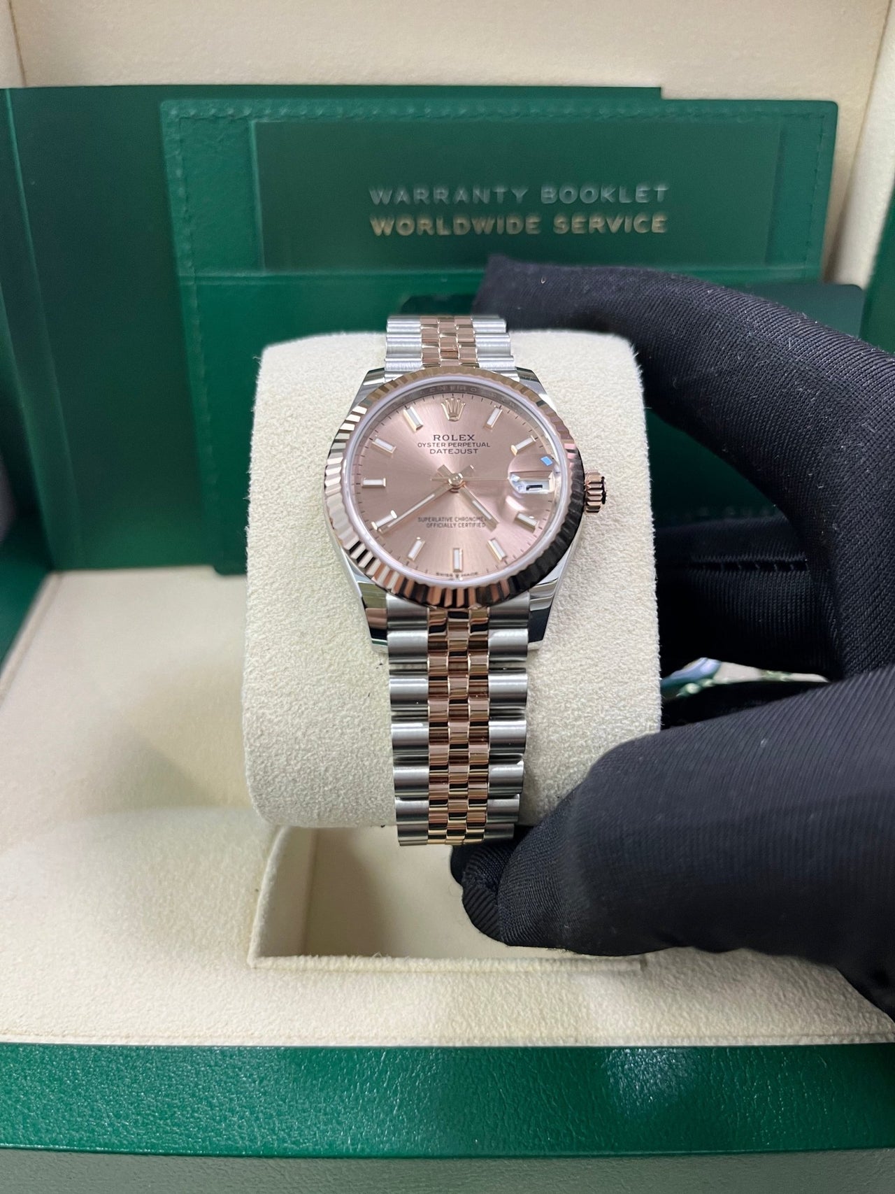 Rolex Datejust 31 Steel and Rose Gold Jubilee Bracelet / Index Pink Dial 278271 - Image 3
