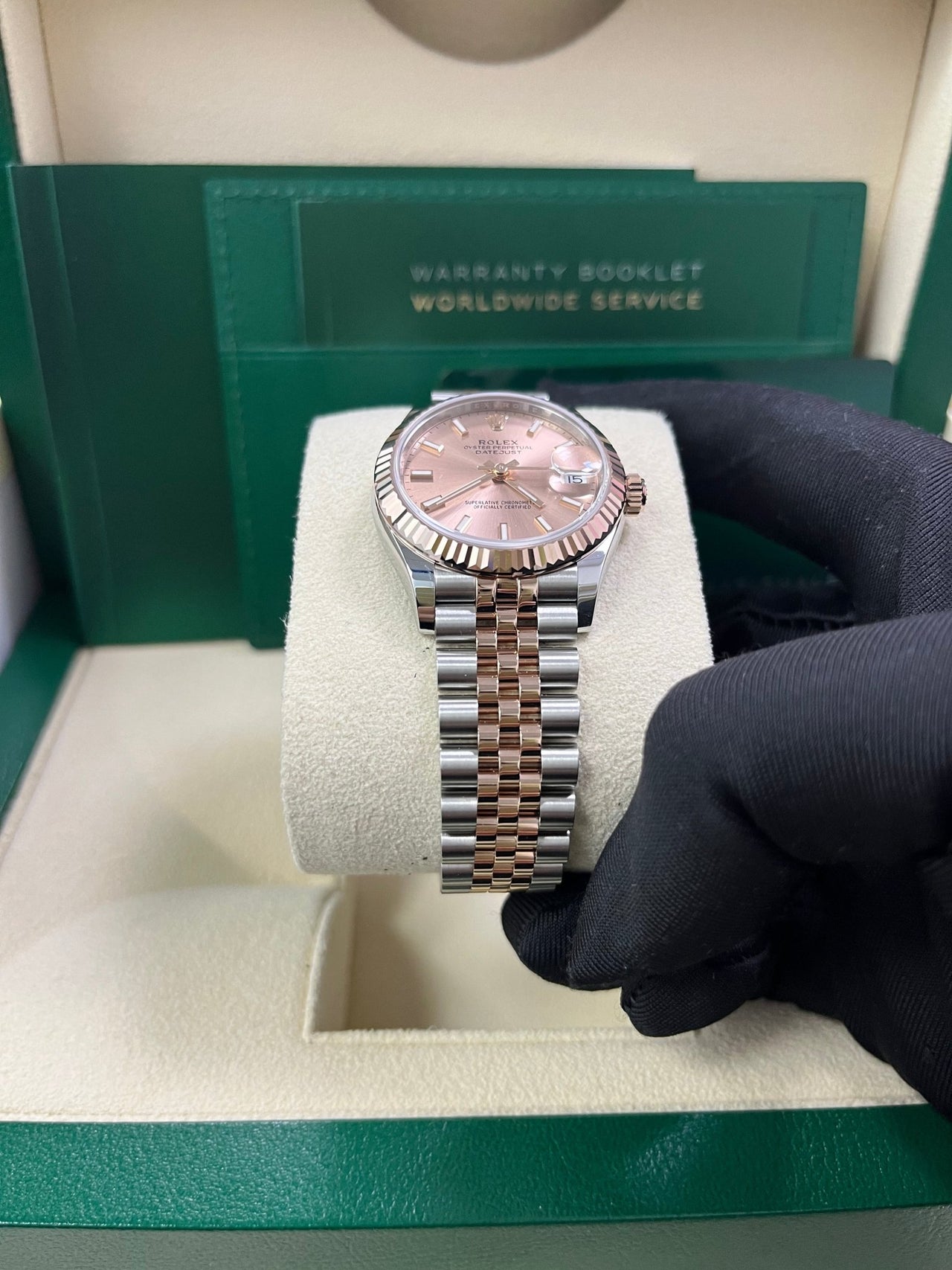 Rolex Datejust 31 Steel and Rose Gold Jubilee Bracelet / Index Pink Dial 278271 - Image 7