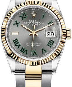 Rolex Datejust 36mm Wimbledon Dial Yellow Gold and Steel 126233