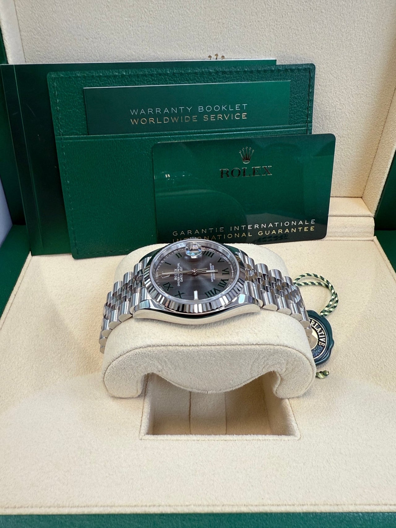 Rolex Datejust 36 Fluted Bezel Slate Roman Dial Jubilee Bracelet 126234 - Image 3