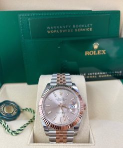 Alternative view of Rolex Datejust 41 41 mm Oystersteel and Everose gold 126331-0010