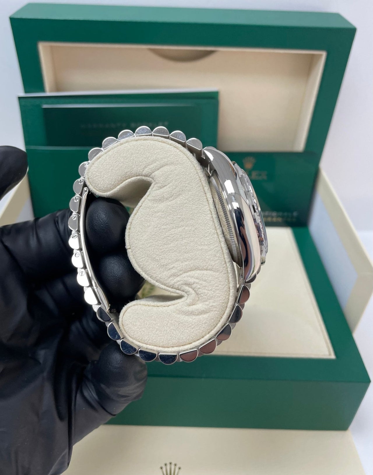 Rolex Day-Date 36 36 mm white gold and diamonds 128349rbr-0010 - Image 9